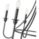Artemis 6 Light 30 inch Matte Black Chandelier Ceiling Light